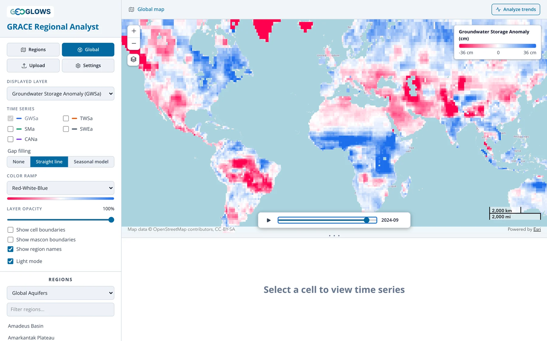 Global view of the groundwater storage anomaly in September 2024