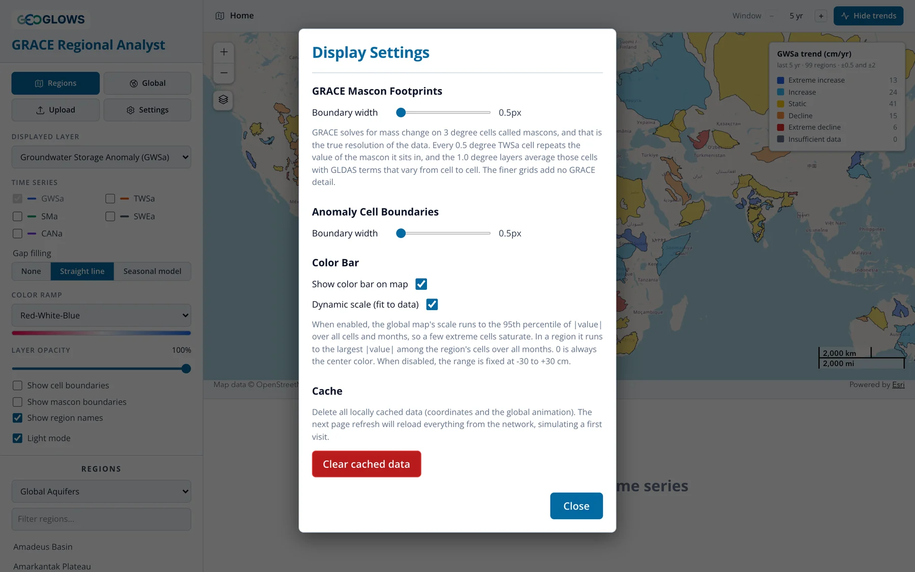 The Display Settings dialog